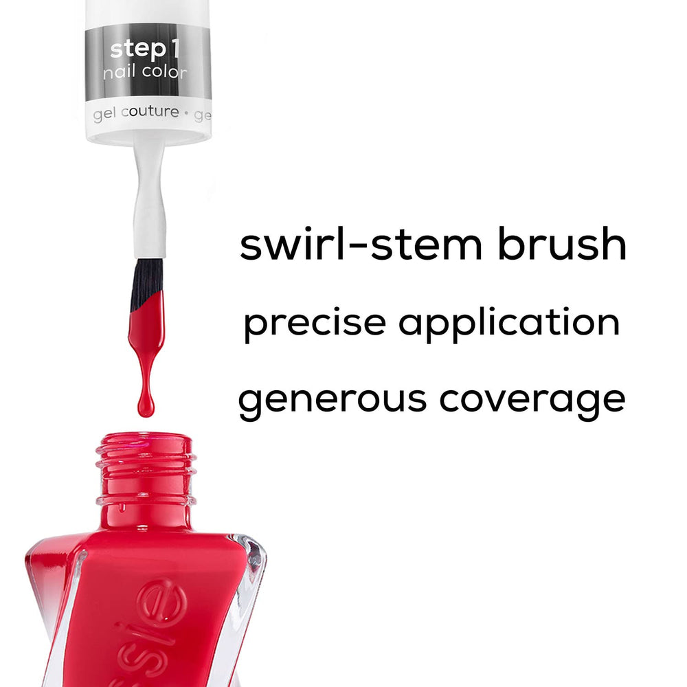 essie gel couture brush demonstrates precise, even color coverage