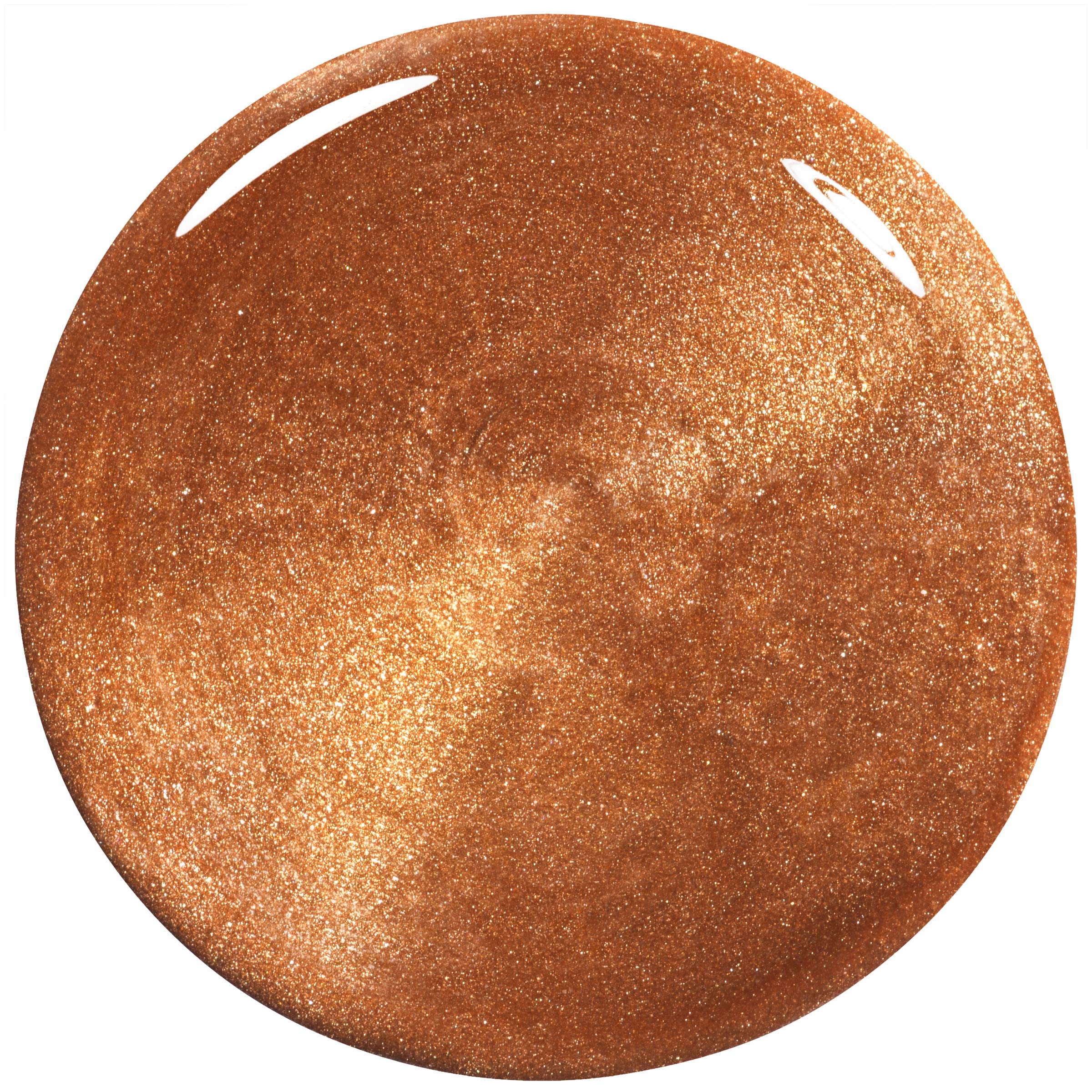essie Gel Couture Sunrush metallic brush stroke demonstrates precise coverage with the curved-hugging brush.