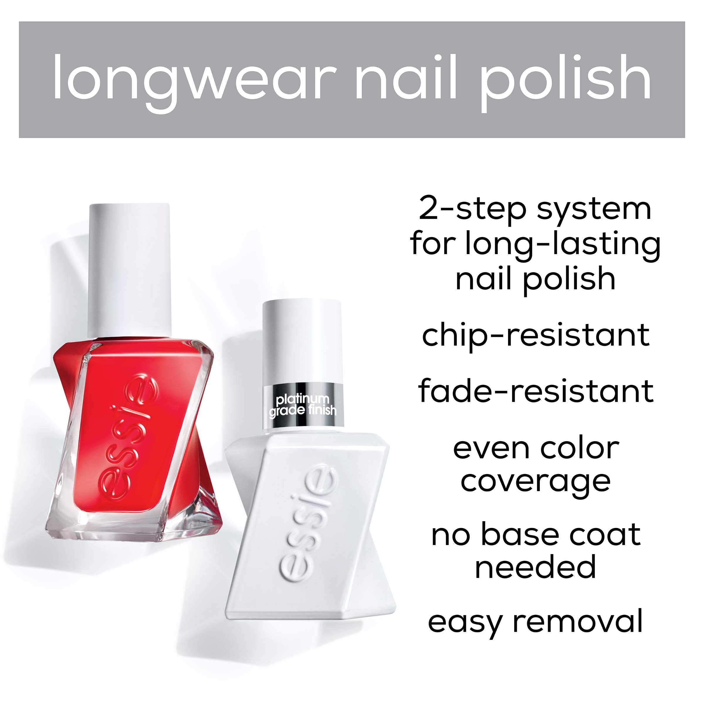 essie Gel Couture Sunrush top coat shine captures gel-like gloss and lasting protection.