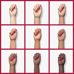 essie gel couture on nails in sunset soiree berry shade for day-to-night wear