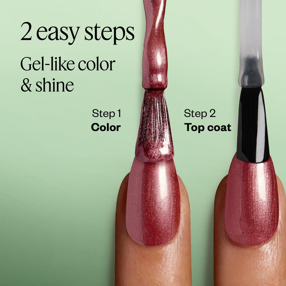 essie Gel Couture Swatch shows plump, high-shine two-step application
