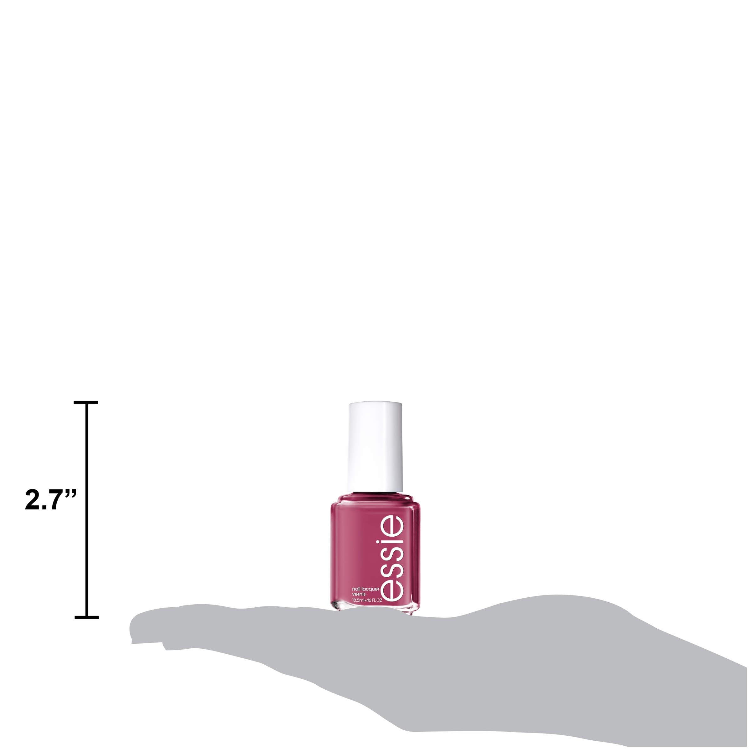essie home manicure setup with Drive-In Dine bottle for at-home salon quality