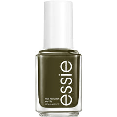 essie Meet Me at Midnight bottle front shows olive green cream finish for a bold fall manicure