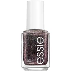 essie Black Shimmer bottle with glittery finish ready for your manicure.
