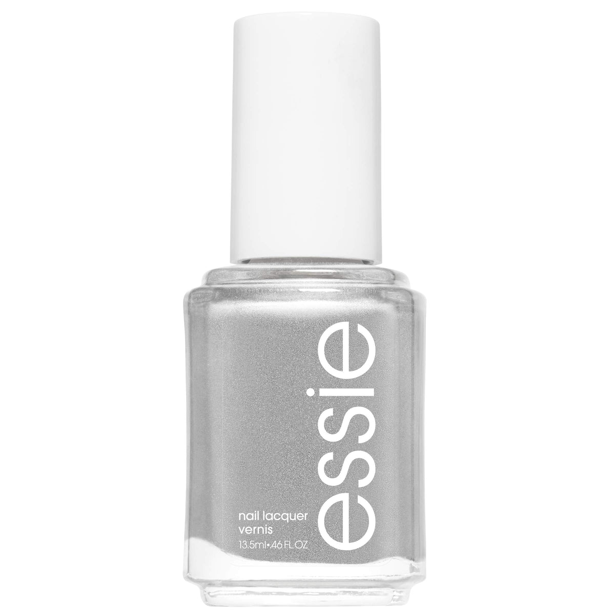 essie No Place Like Chrome bottle with a glossy ultra-metallic finish for bold nails