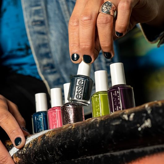 essie Never Too Bold top coat giving lasting shine and protection.