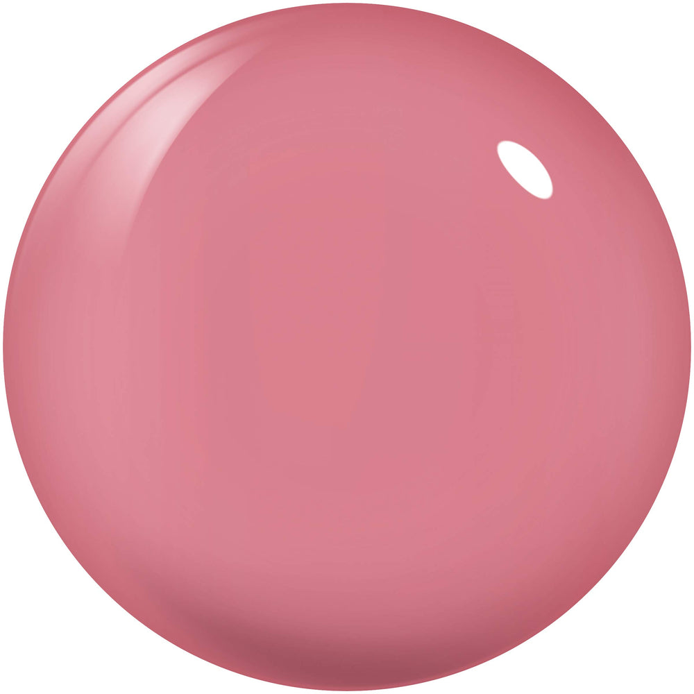 essie Pin Me Pink nail displays bright glossy finish in natural light.