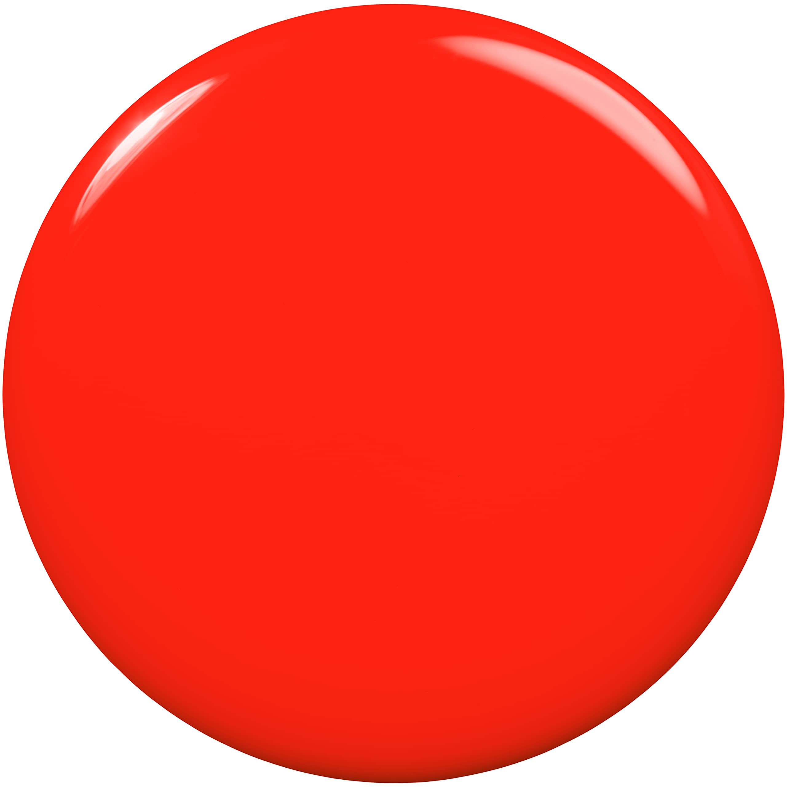 essie Push Play red swatch showing glossy cream finish for a polished look.