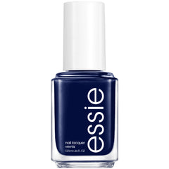 Essie Step Out of Line bottle front view showing a rich indigo cream finish.