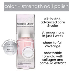 collagen and camellia extract in essie strengthener for stronger-looking nails