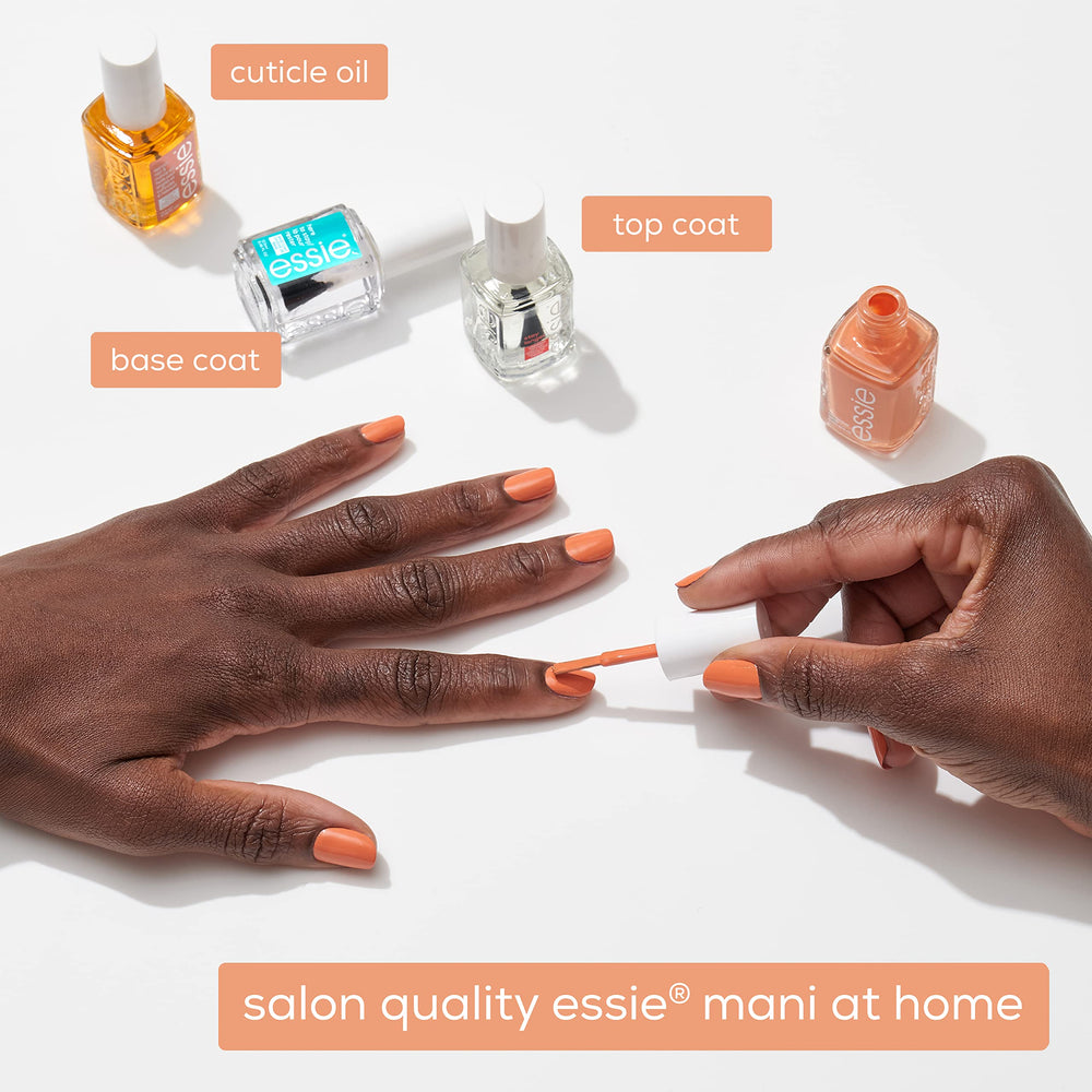 essie Vegan 8-free label on bottle emphasizes clean ingredients
