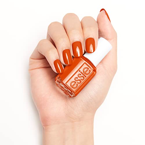 essie glossy finish dries quickly while maintaining vibrant pigment.