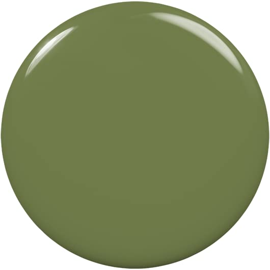 essie win me over nail polish swatch displays muted khaki-green cream finish