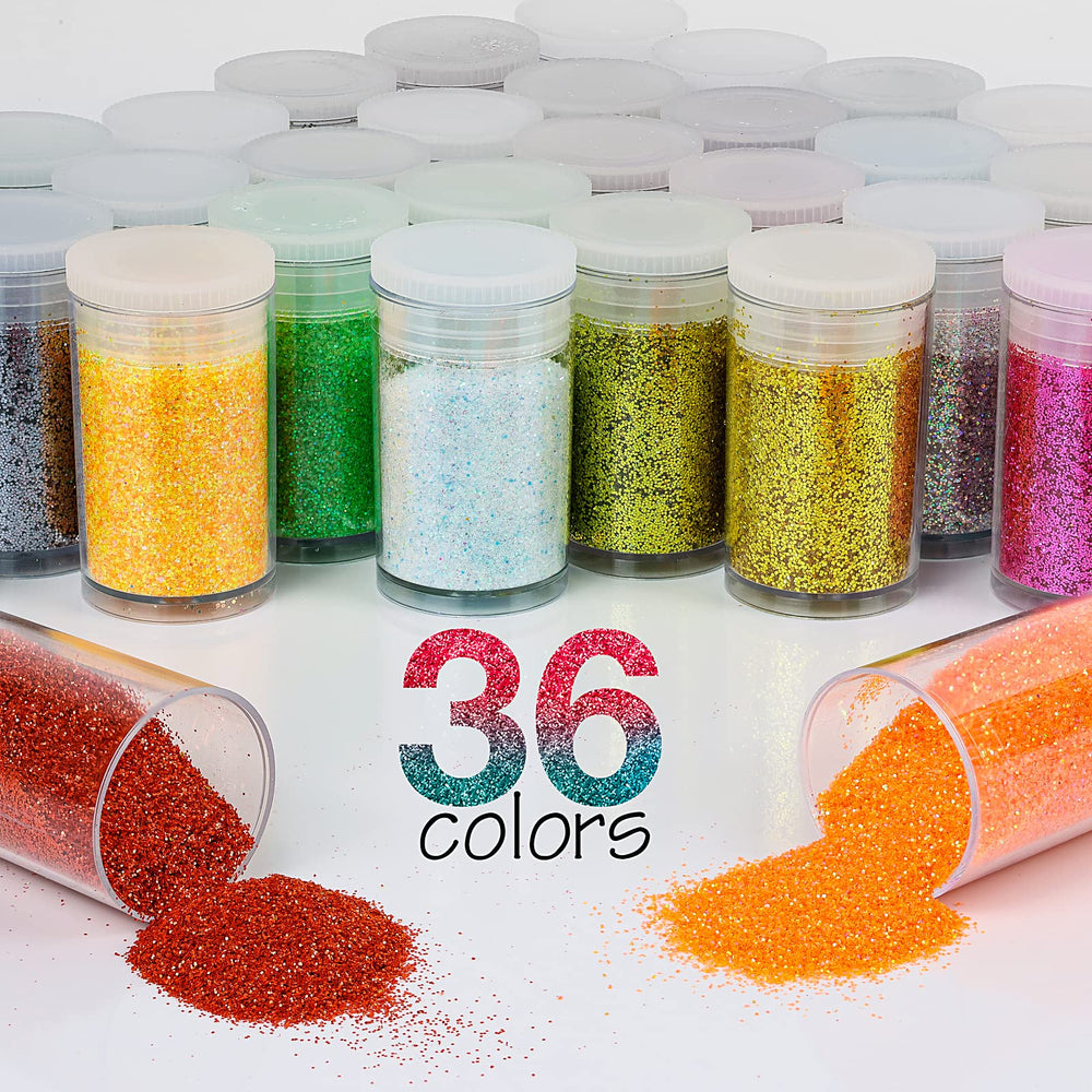 Estanoite 36 jars glitter powder ideal for DIY crafts