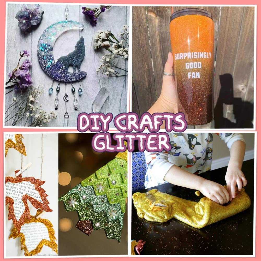 Estanoite multipurpose glitter pack supports scrapbooking and decor