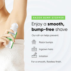 ESTETIST Razor Bump Roll-On application shot demonstrating quick, non-sticky coverage