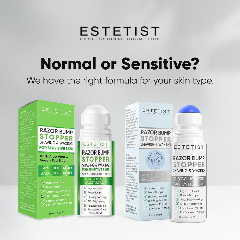 ESTETIST Razor Bump Roll-On ingredients highlight glycolic, salicylic acids and camphor.