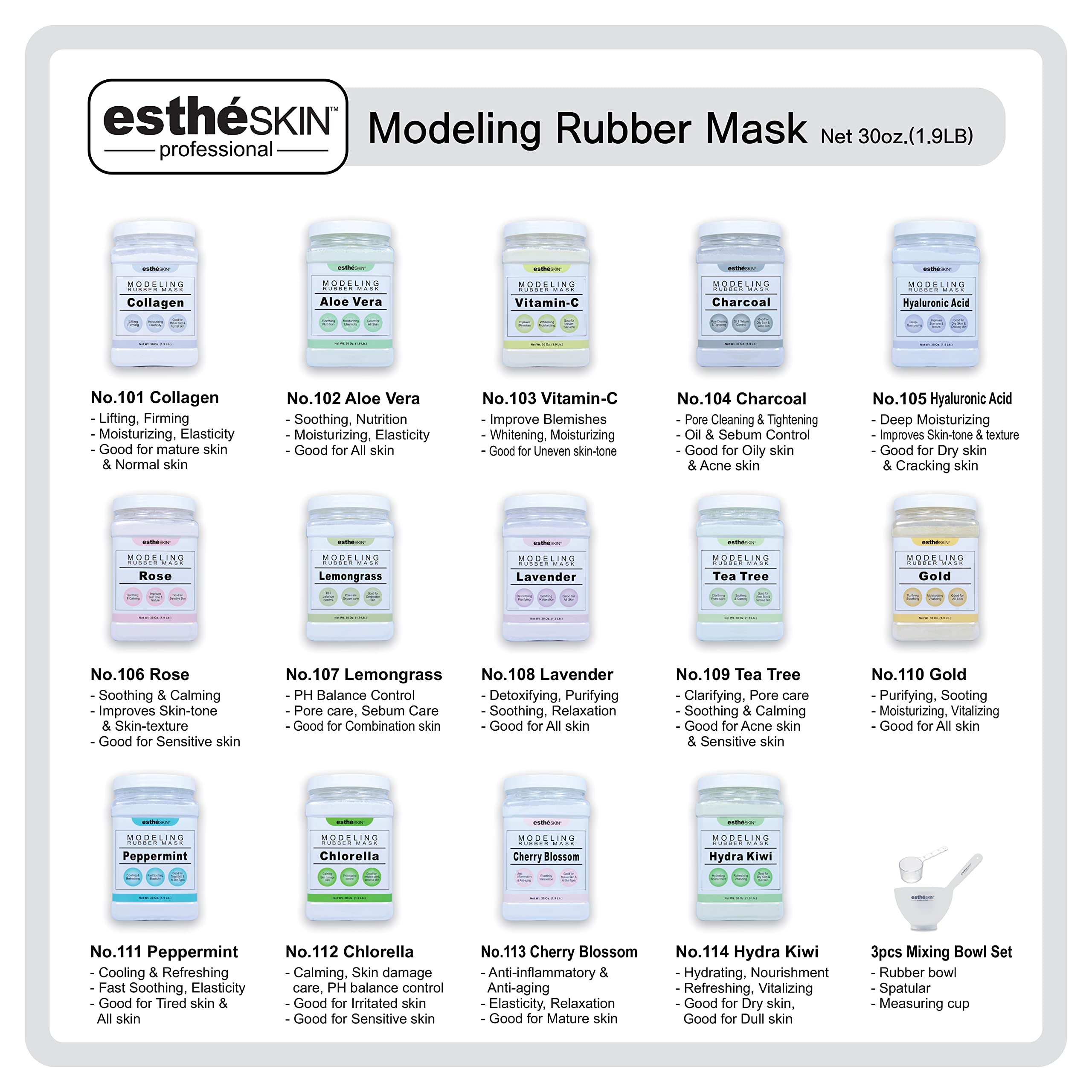estheSKIN rubber mask being applied for a spa-like facial.