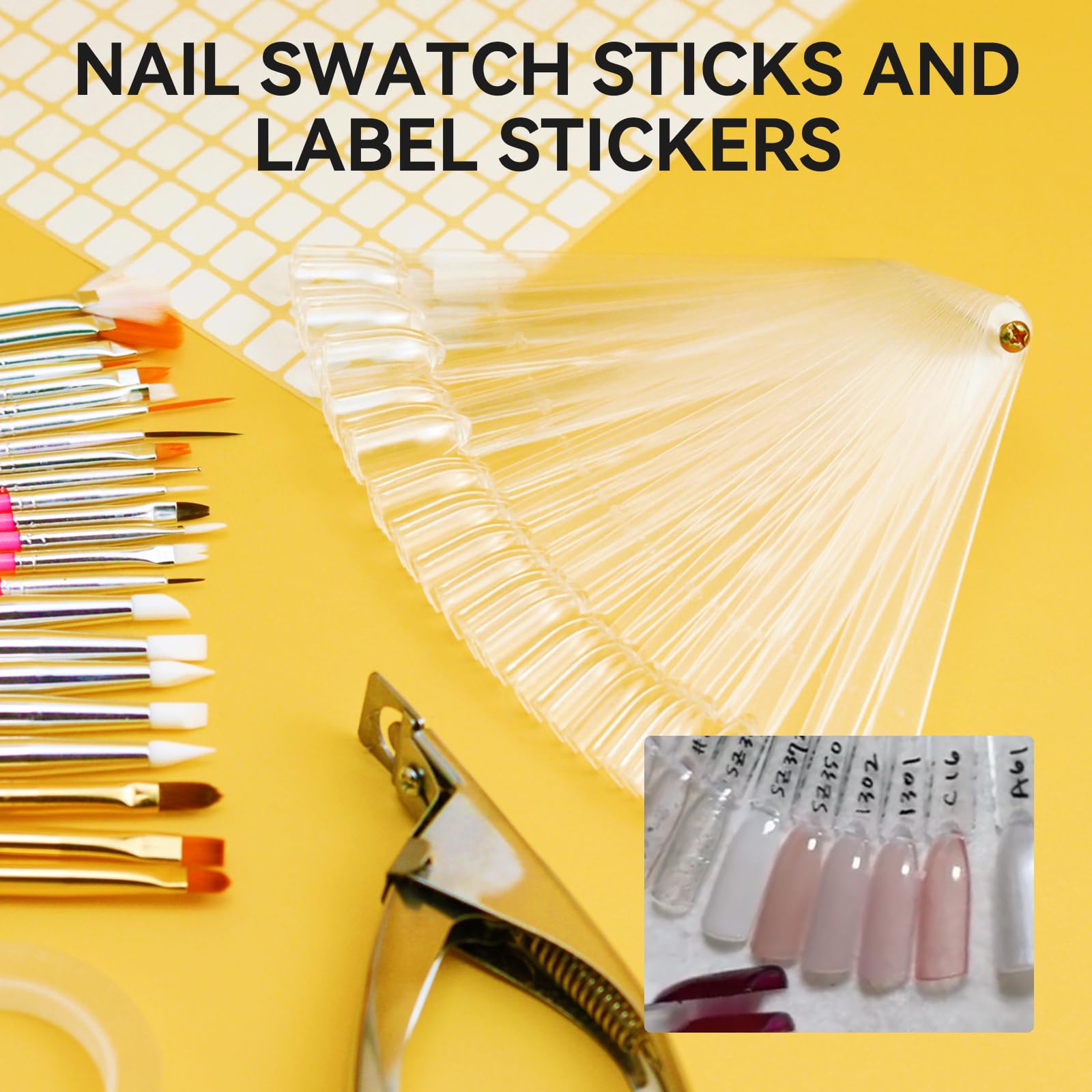 ESUOHYM brushes and dotting tools for precise art.
