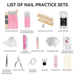 ESUOHYM five-shape nail tips showcase for coffin, almond, square, oval styles.