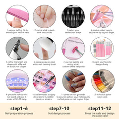 ESUOHYM nail display stand with swatches for color testing.