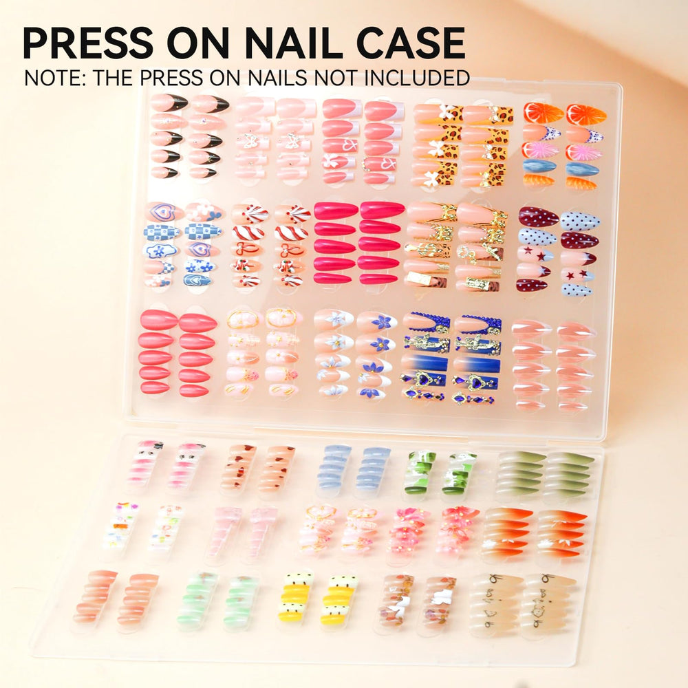 ESUOHYM double-sided tape rolls secure nails inside the display box