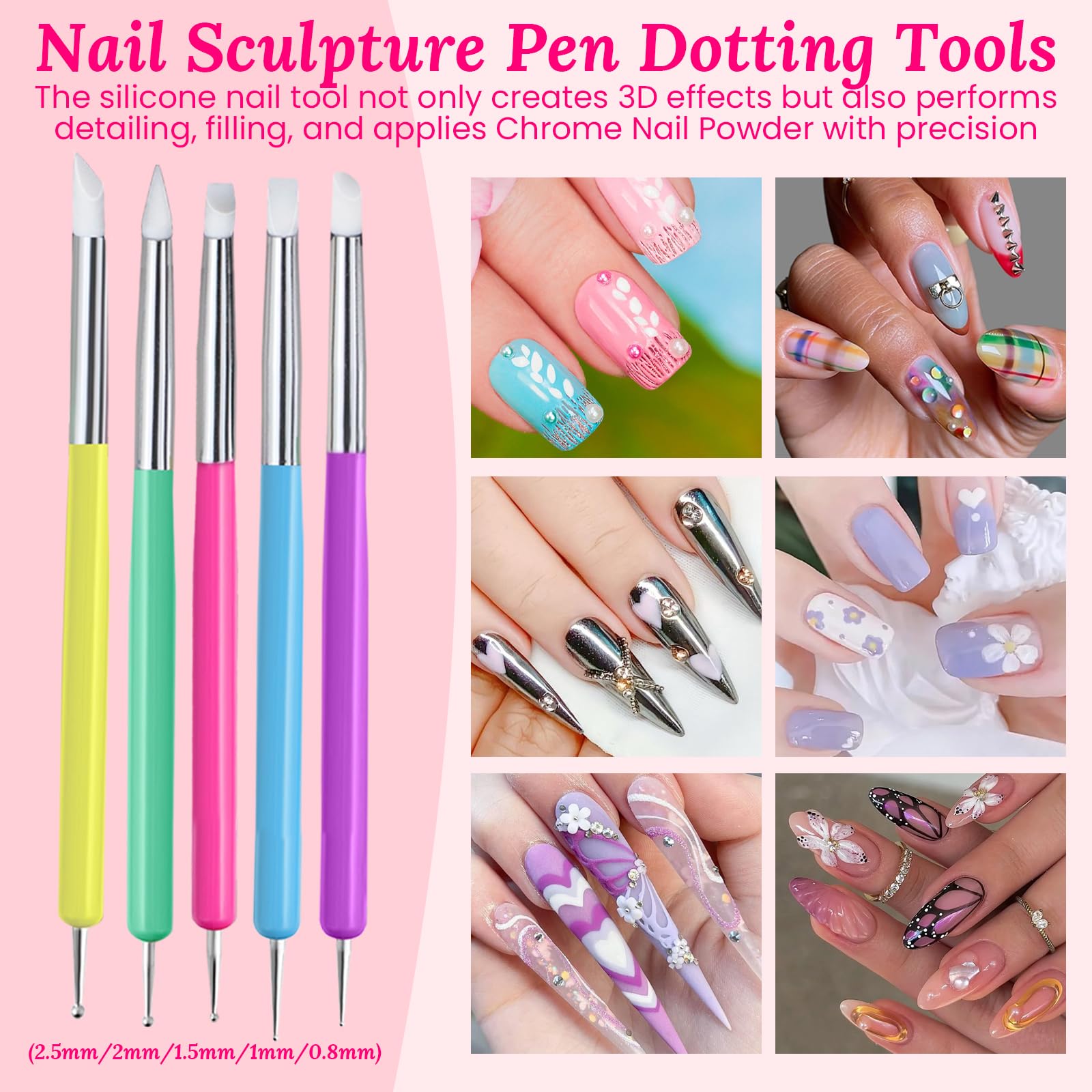 ESUOHYM nail art palette for color blending and design planning