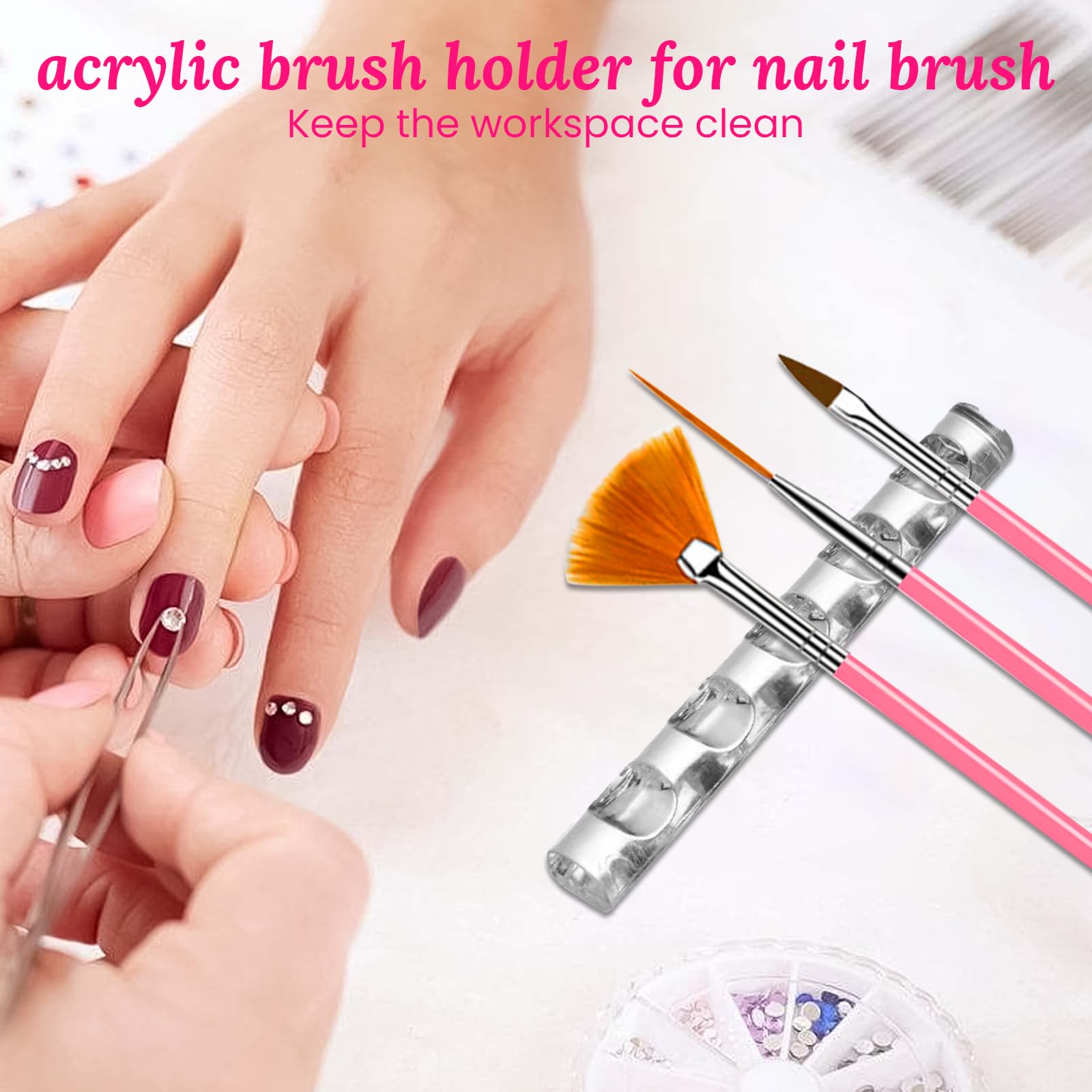 ESUOHYM nail art practice display helps learners perfect techniques before applying real nails.