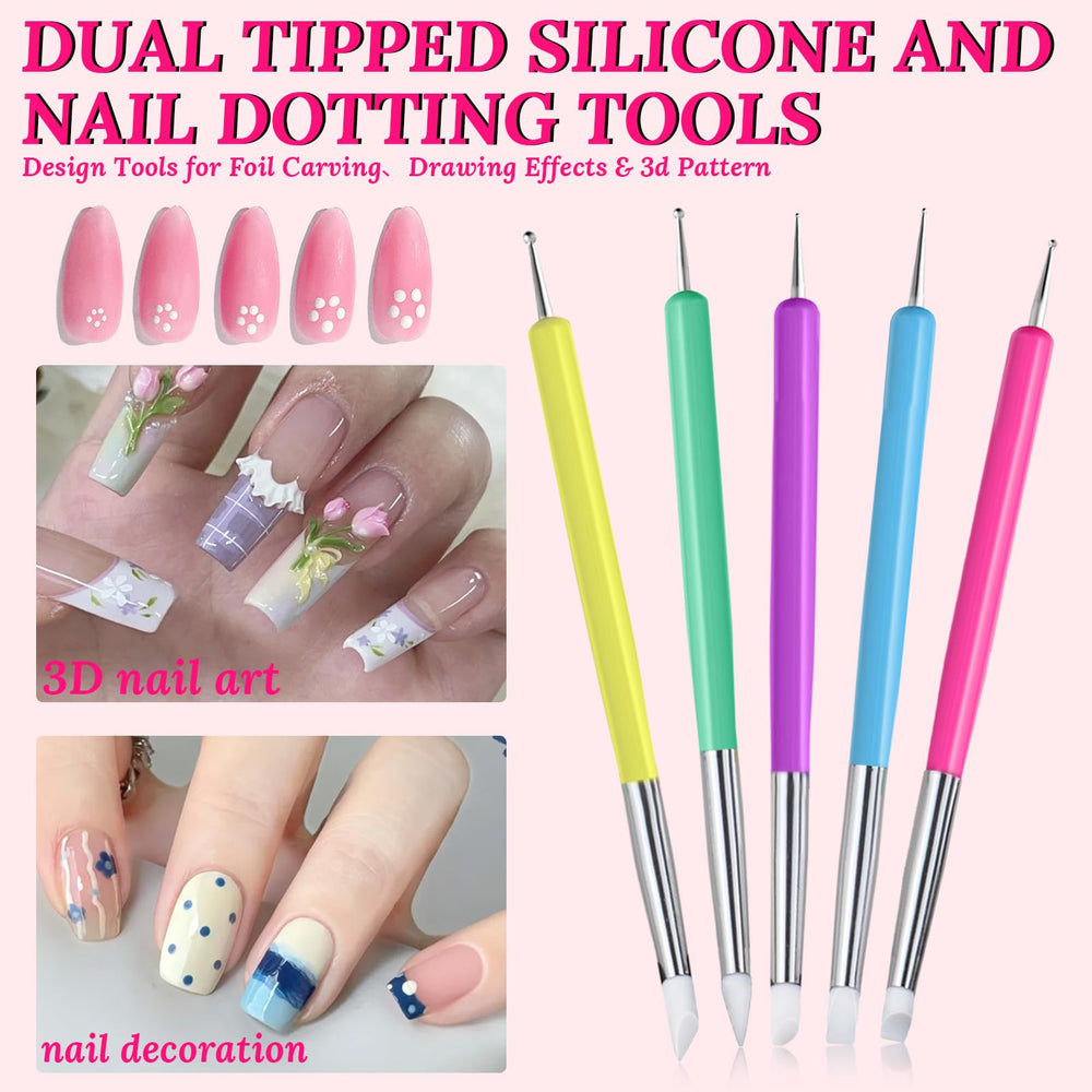 ESUOHYM 15-piece nail brush set offers versatile tools for painting and detailing.