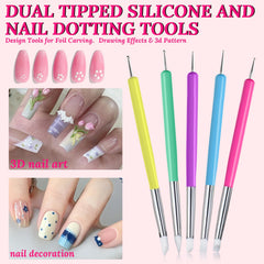 ESUOHYM 15-piece nail brush set offers versatile tools for painting and detailing.