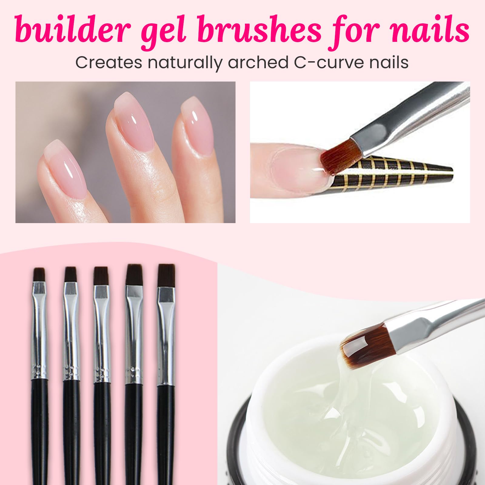ESUOHYM nail polish brush for even color application and control
