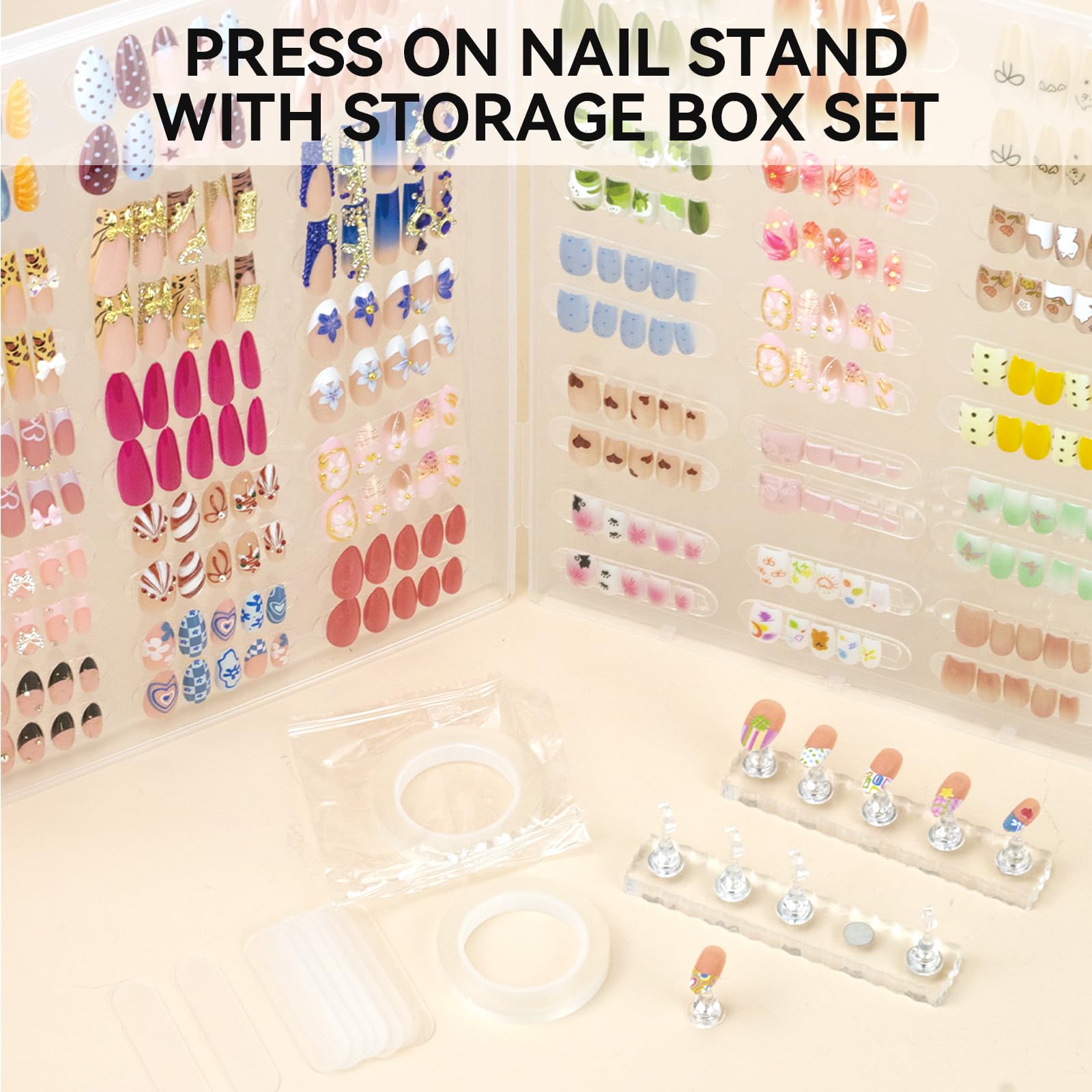 ESUOHYM nail stands with widened base keep nails steady during design sessions