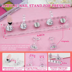 ESUOHYM nail tip holders secure small nails for precise nail art.