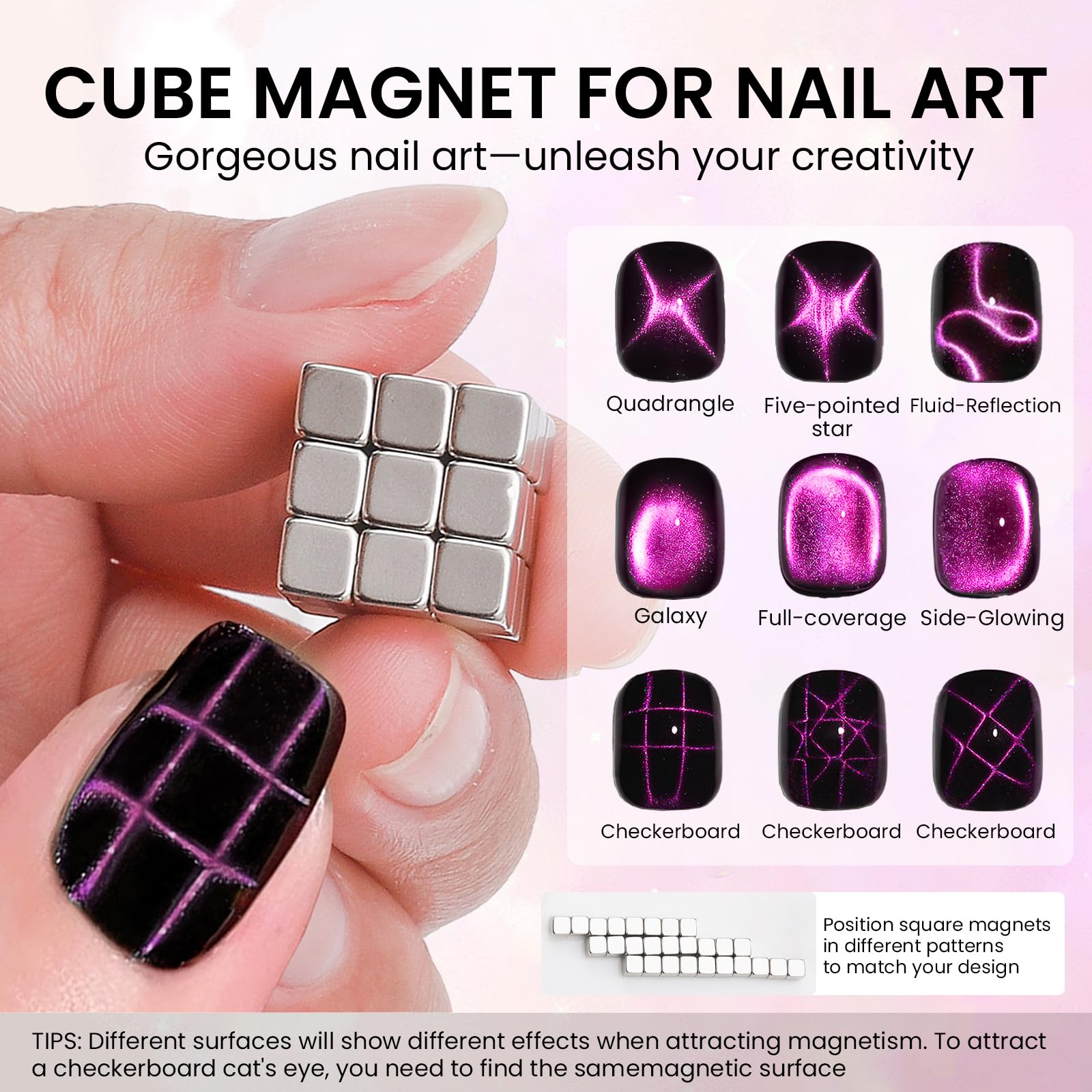 ESUOHYM 27 square magnets provide precise coverage for gradients and textures