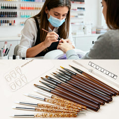 ESUOHYM brushes with dense bristles deliver reliable control for gel and acrylic applications.