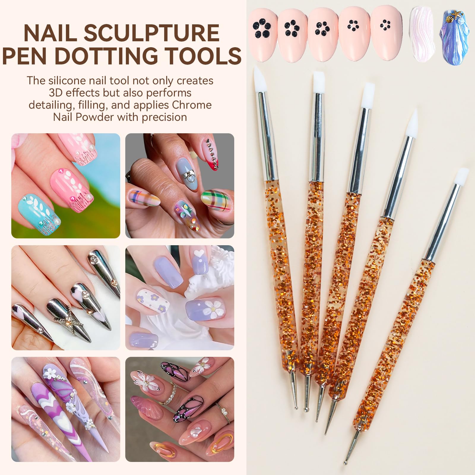 ESUOHYM nail art palette enables easy color mixing and custom shades.