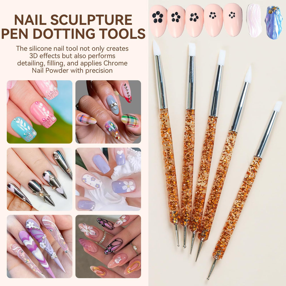 ESUOHYM nail art palette enables easy color mixing and custom shades.