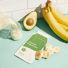 ESW Beauty Avocado Banana Milk mask application close-up demonstrates smooth placement