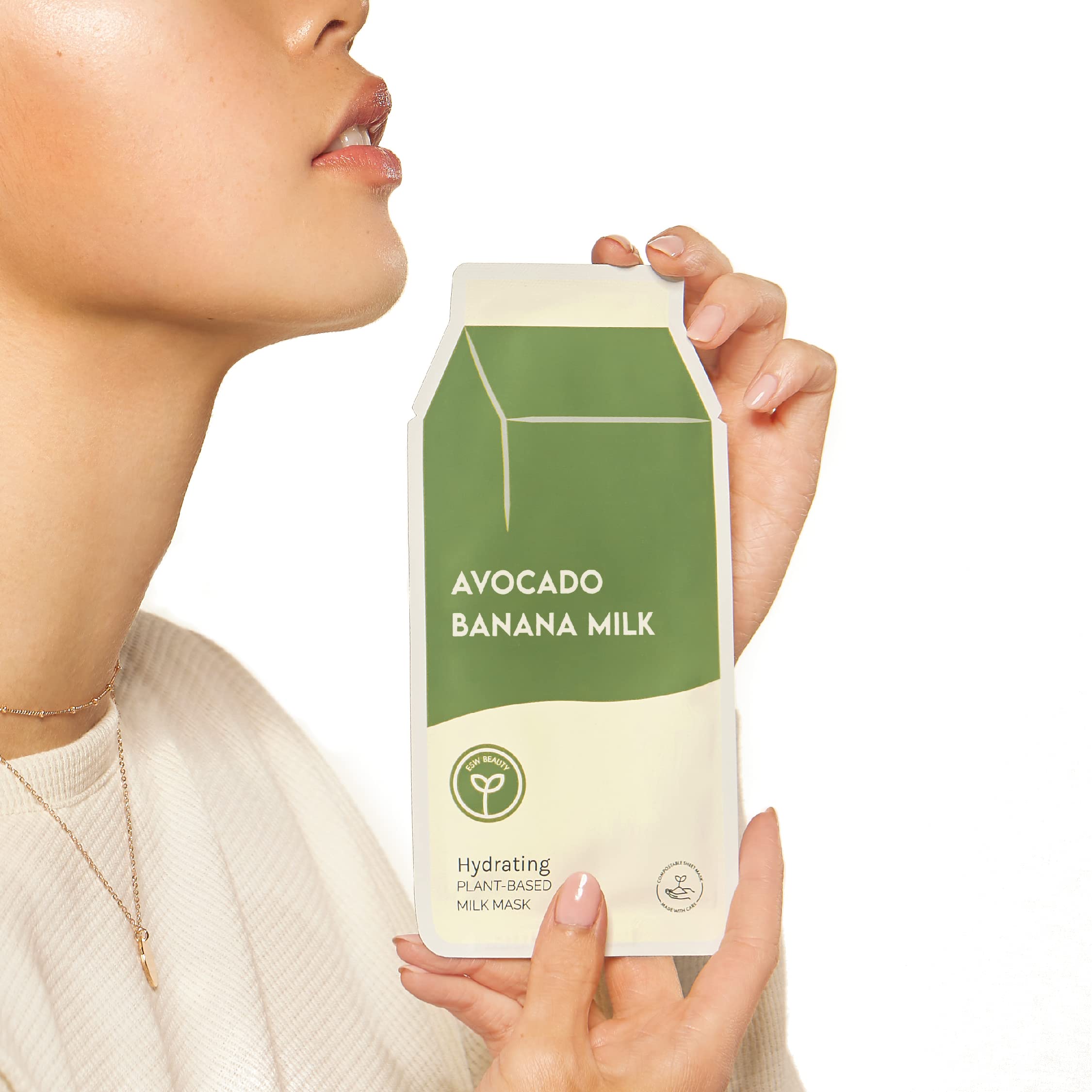 ESW Beauty Avocado Banana Milk mask eco-packaging emphasizes sustainability