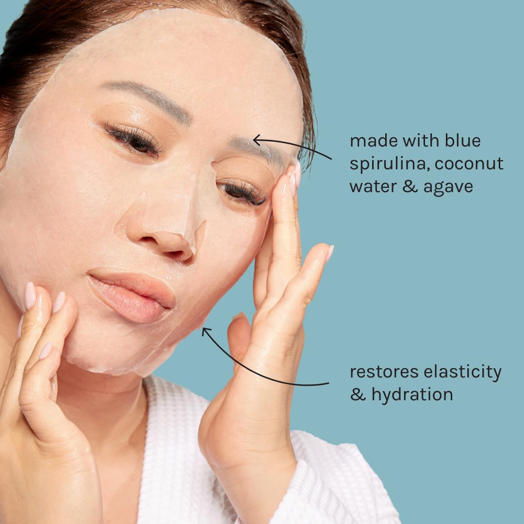 Coconut water drops highlight the hydrating essence in ESW Beauty The Blue Dream