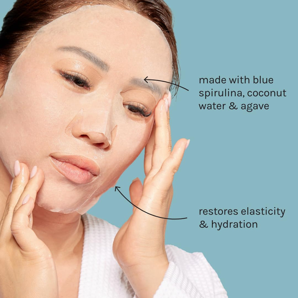 Coconut water drops highlight the hydrating essence in ESW Beauty The Blue Dream