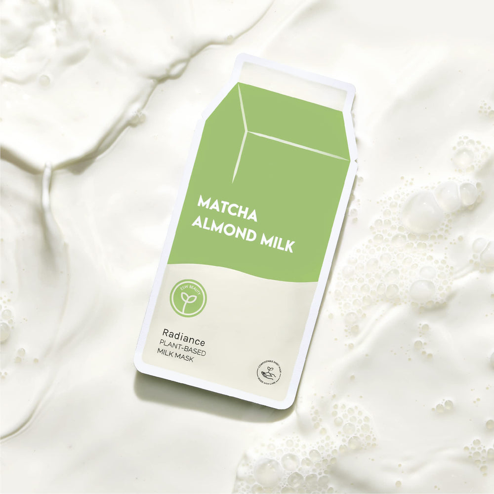 ESW Beauty mask resting on skin during a simple morning routine.