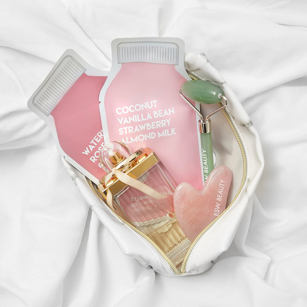 ESW Beauty packaging and jar design suggesting fresh fruit-inspired care