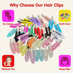 Eswala creaseless clips made from durable metal and plastic.