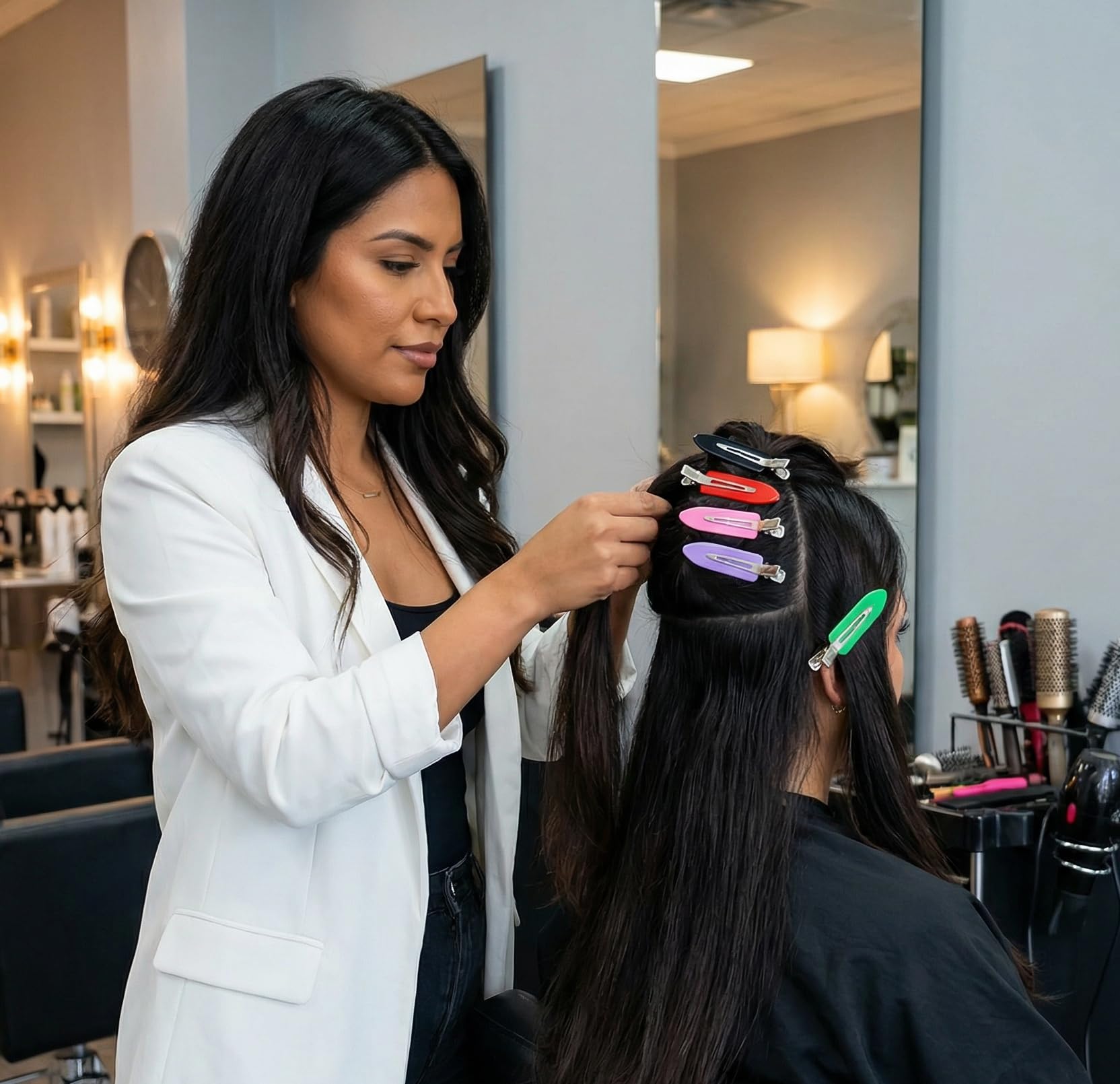 Eswala hair setting clips for professional styling and salon use.