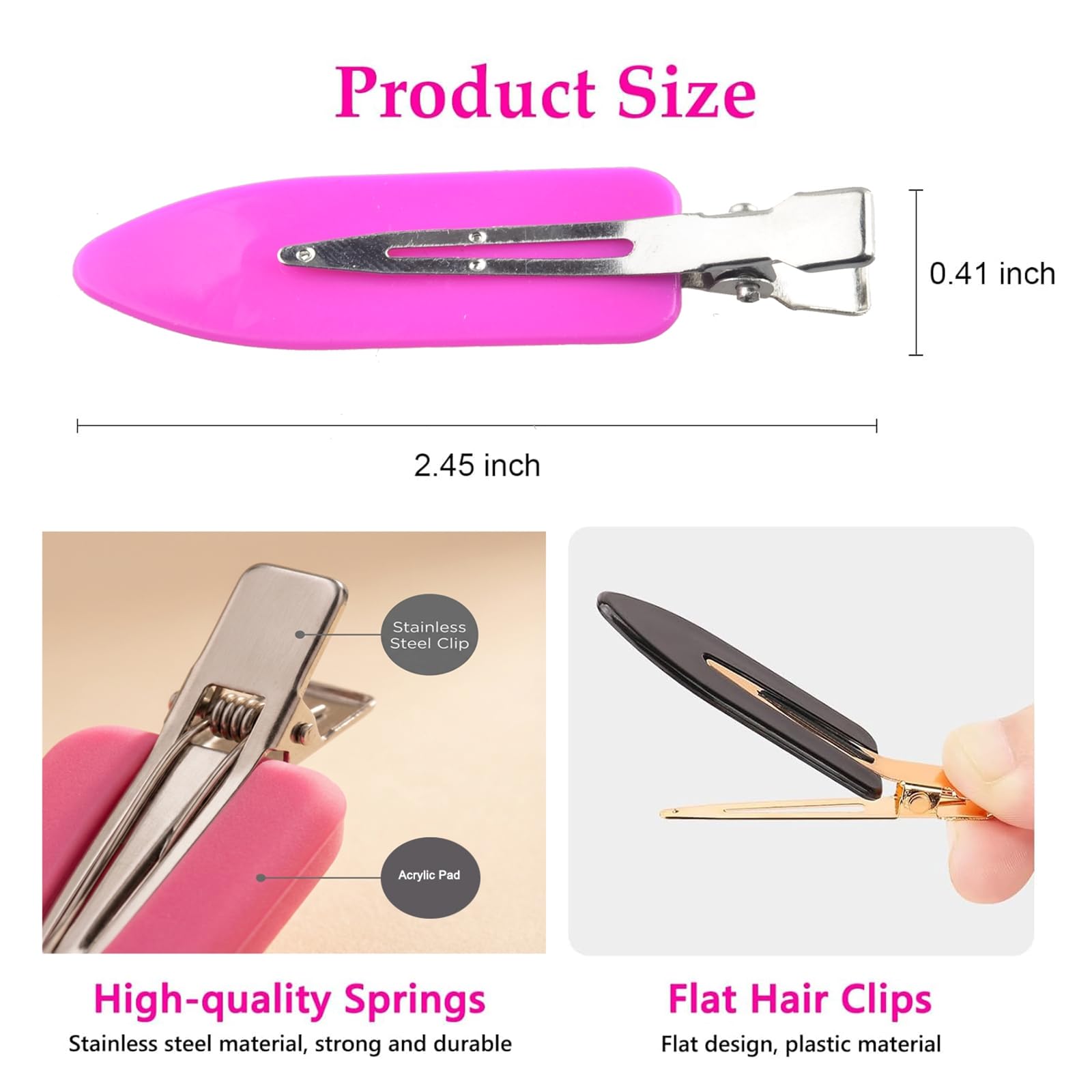 Eswala multicolor hair clips close-up for vibrant styling options.