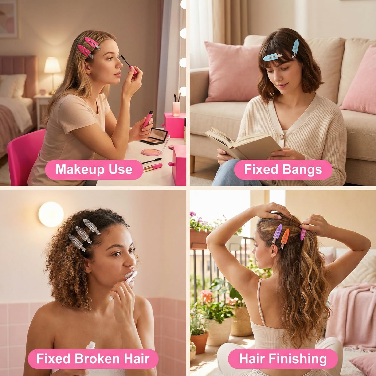 Eswala pin curl clips for bangs and setting waves.