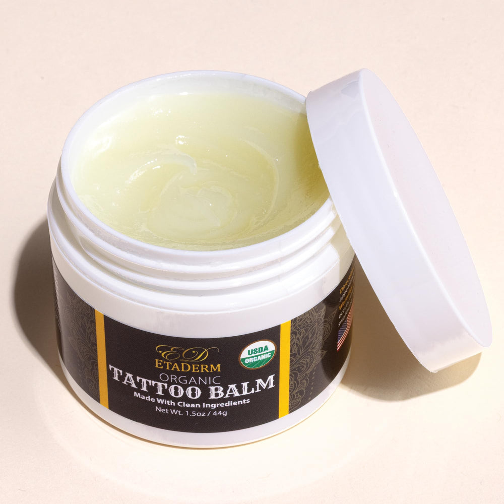 ETADERM Tattoo Balm hydration effect on tattooed skin