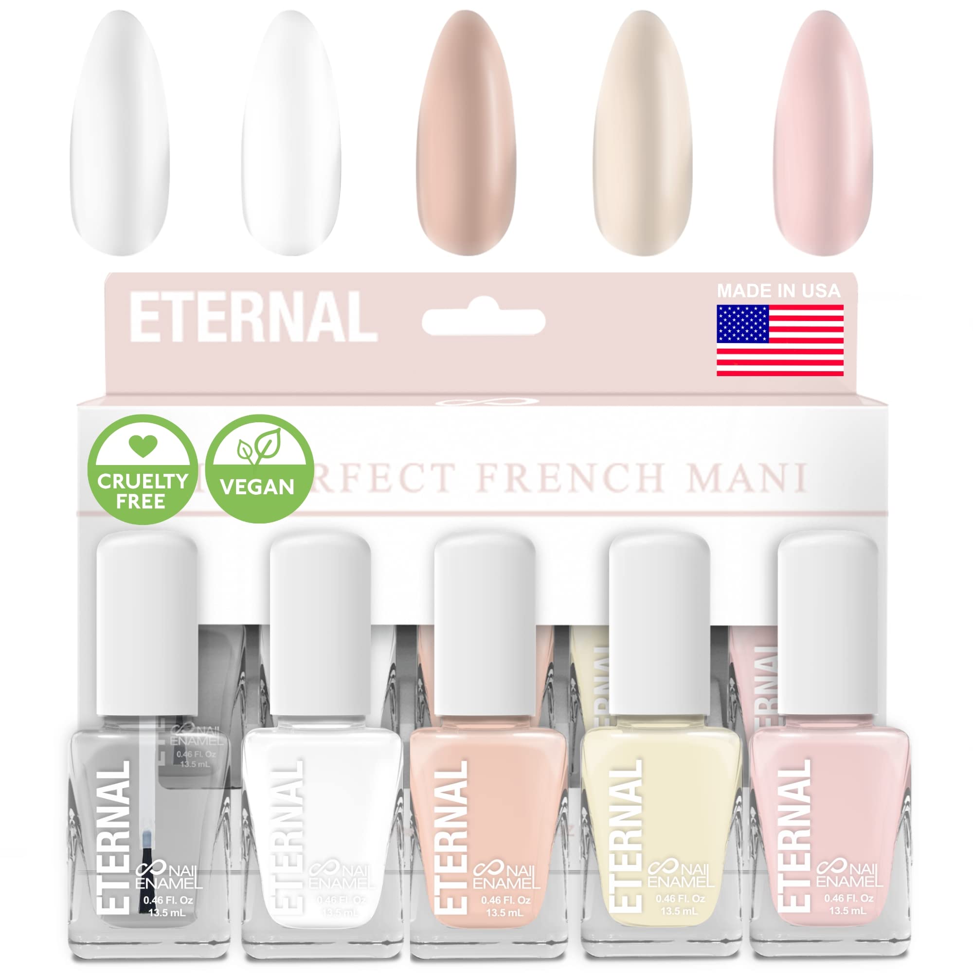 Eternal ET VOILA packaging showcases a ready-to-go French manicure set.