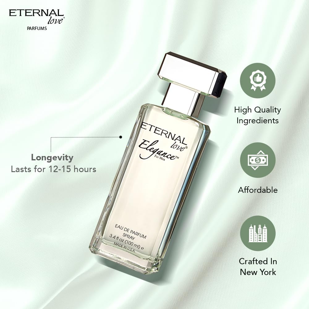 Eternal Love Elegance ingredients close-up highlighting jasmine and gardenia for refined daytime wear.